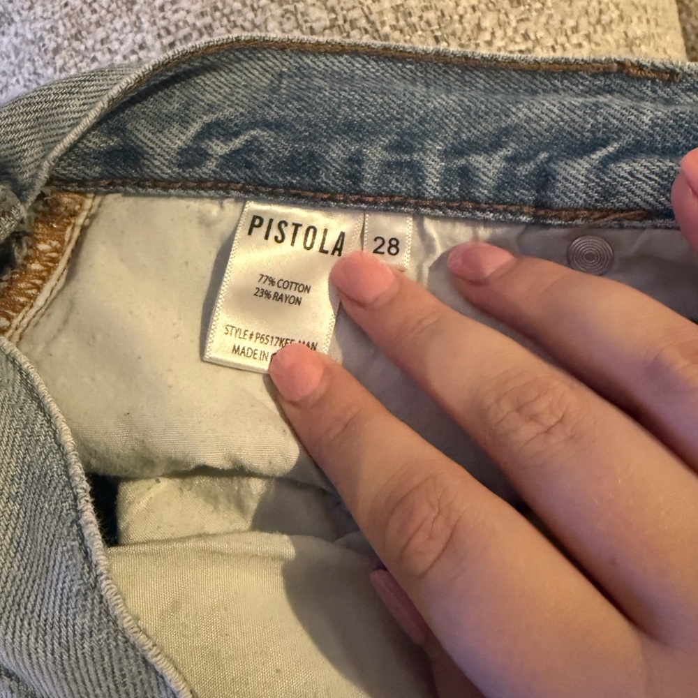 Pistola Light Wash Straight Leg Jeans - 28 - Picture 5 of 5